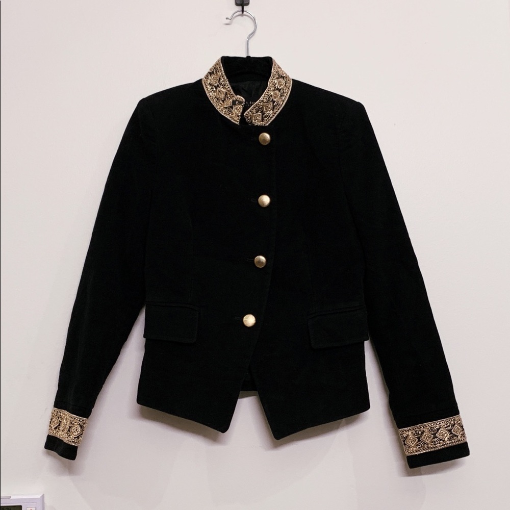 Zara Black Velvet Blazer